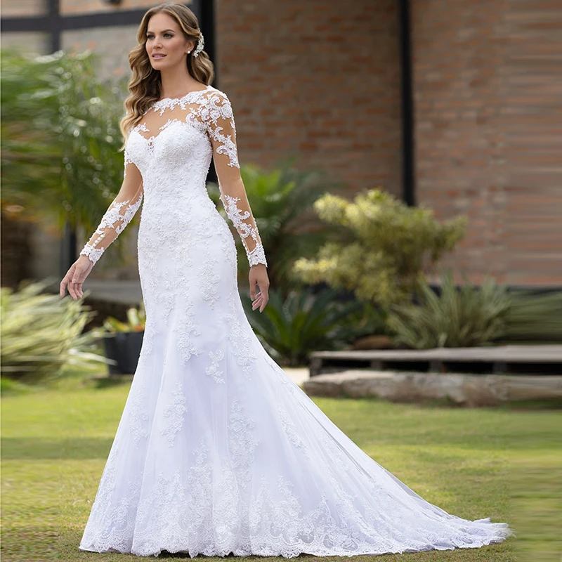 African Wedding Dresses Mermaid Boho Bridal Dress 2021 Long - Image 3