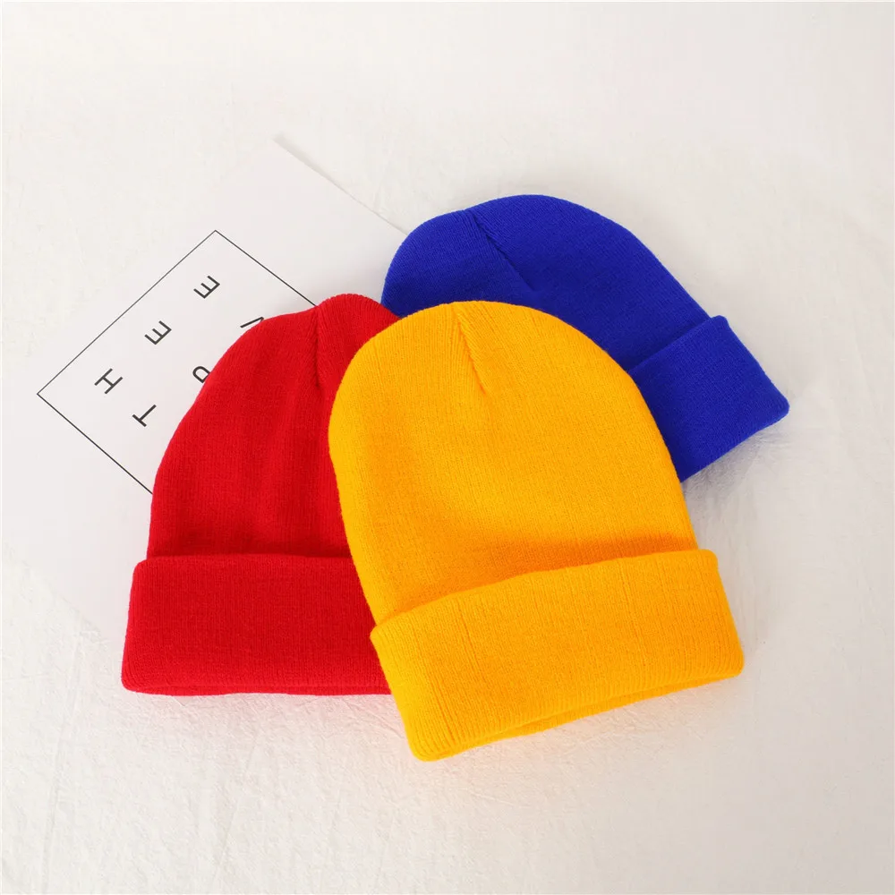 Solid Color Winter Beanie Hat - Image 3