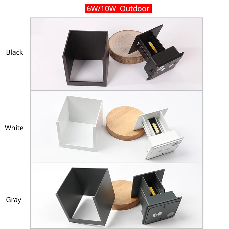 6W/10W LED Wall Light Outdoor Waterproof IP65 Porch Garden Wall Lamp & Indoor Bedroom Bedside Decoration Lighting Lamp Aluminum - Image 3
