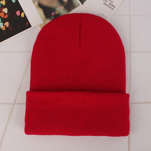 Solid Color Winter Beanie Hat - Image 19