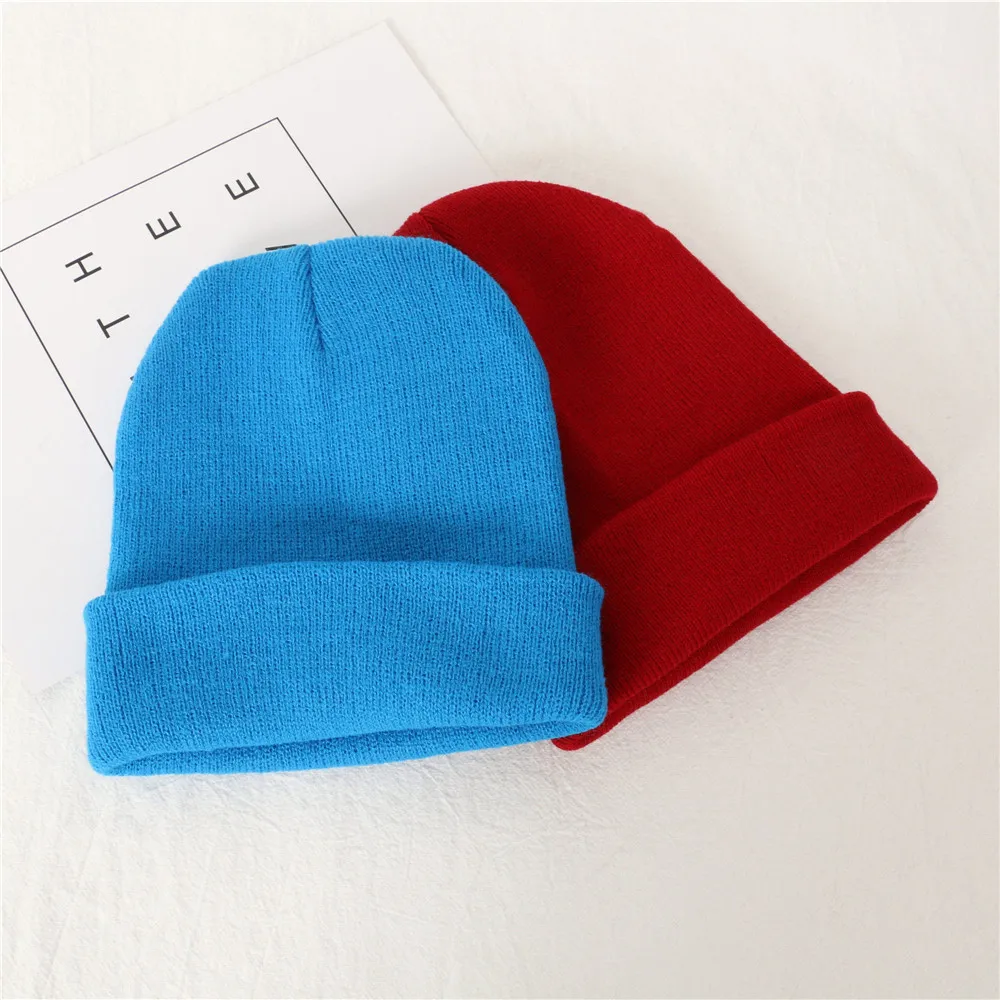 Solid Color Winter Beanie Hat - Image 2