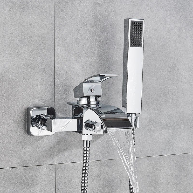 Uythner Bathroom Tub Faucet Single Handle Waterfall Spout Mixer - Image 4