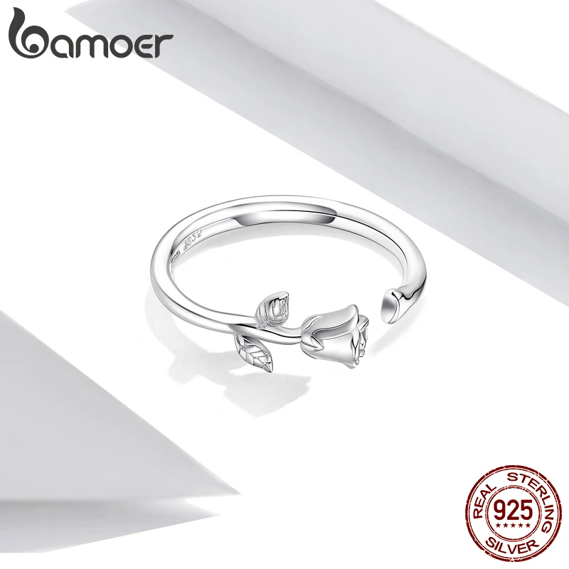 Bamoer 925 Sterling Silver 3d Thorns And Rose Adjustable - Image 3
