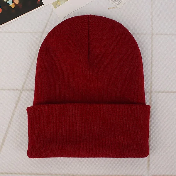 Solid Color Winter Beanie Hat - Image 11