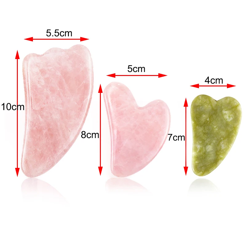 Natural Rose Jade Gua Sha Gouache Scraper Massager for Face Body Facial Skin Lifting Wrinkle Remove Beauty SPA Care Tools - Image 6