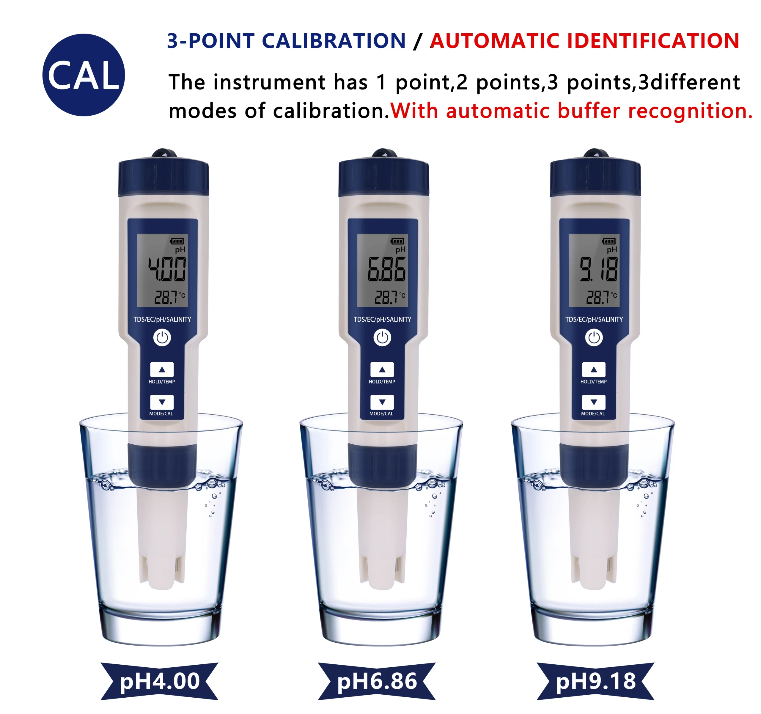 Multifunction Water Quality Tester Ph/ Tds/ec /salinity Tester Lcd - Image 3