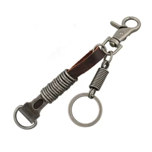 Hottest Sale Multifunction Long Leather Keychain With Simple Unisex