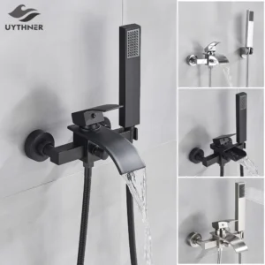 Uythner Bathroom Tub Faucet Single Handle Waterfall Spout Mixer