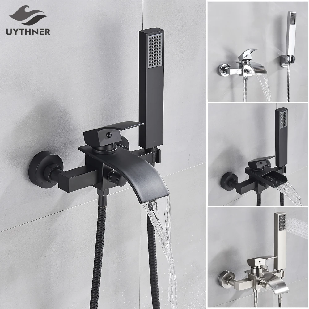 Uythner Bathroom Tub Faucet Single Handle Waterfall Spout Mixer