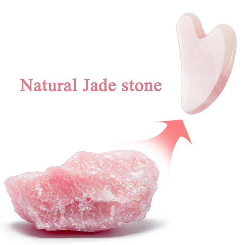 Natural Rose Jade Gua Sha Gouache Scraper Massager for Face Body Facial Skin Lifting Wrinkle Remove Beauty SPA Care Tools - Image 4