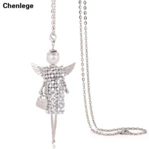 Handmade New Sweater CZ Chain Long Necklace Full Rhineston Necklace Jewelry Women Crystal Pendant