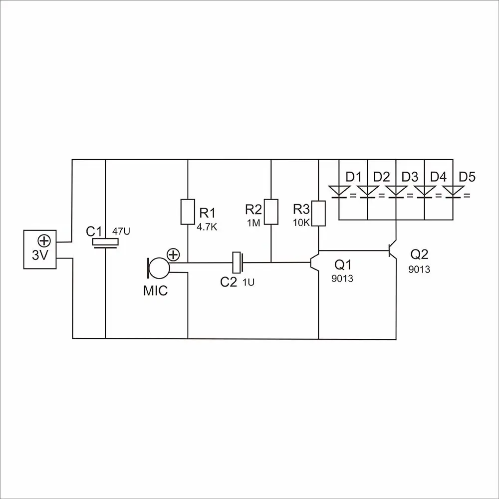 Electronic Funny Kits Voice Control Led Melody Light Diy - Image 4