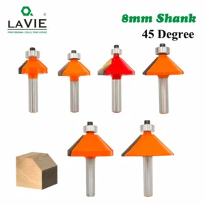 Lavie 8mm Shank 45 Degree Chamfer Edge Forming Router