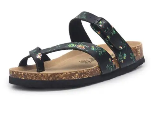 Floral Cork Clip-Toe Sandals - Image 20