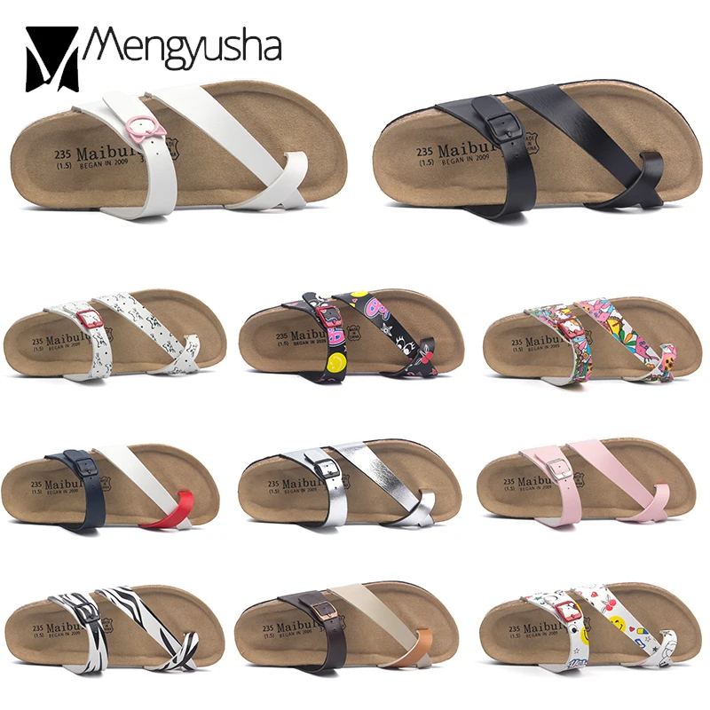 Floral Cork Clip-Toe Sandals