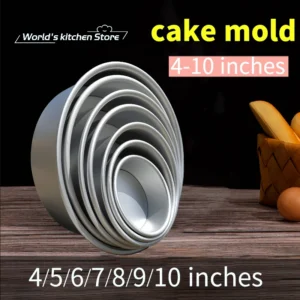 Aluminum Alloy Die Round 4/5/6/7/8/9/10 Inch Cake Mold Cake