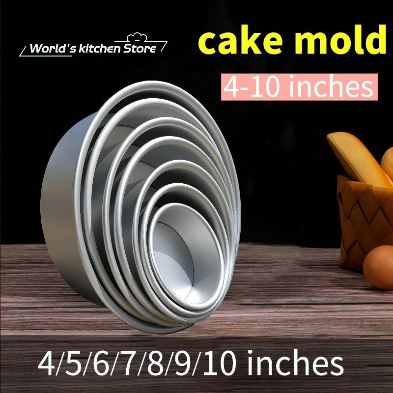 Aluminum Alloy Die Round 4/5/6/7/8/9/10 Inch Cake Mold Cake