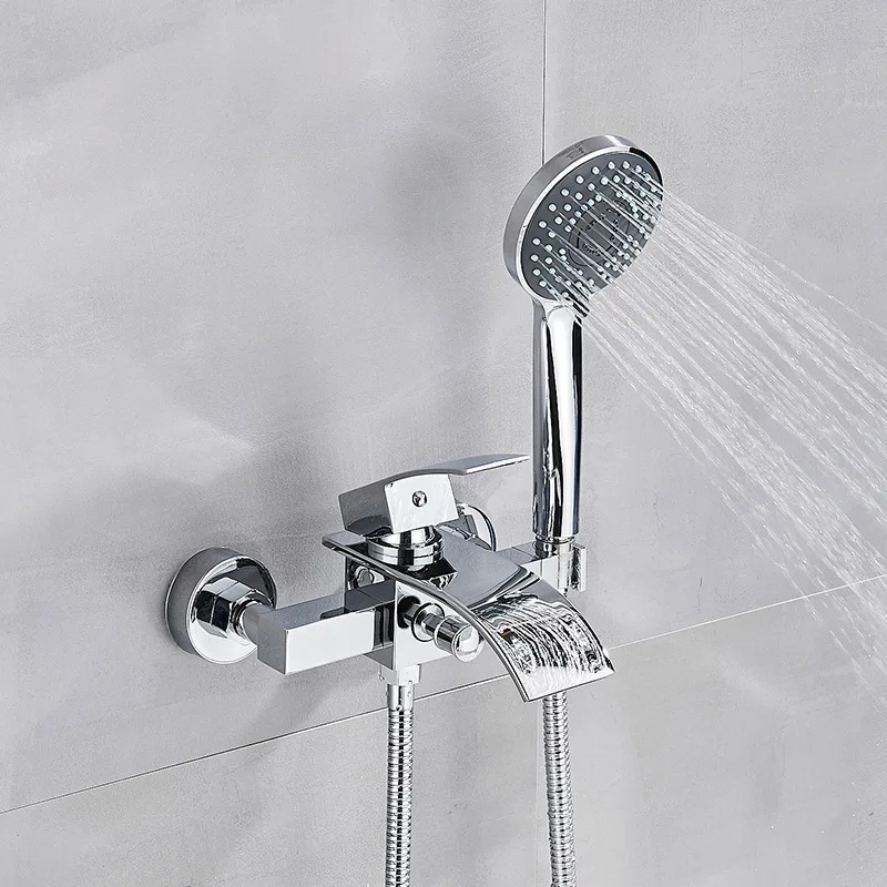 Uythner Bathroom Tub Faucet Single Handle Waterfall Spout Mixer - Image 13