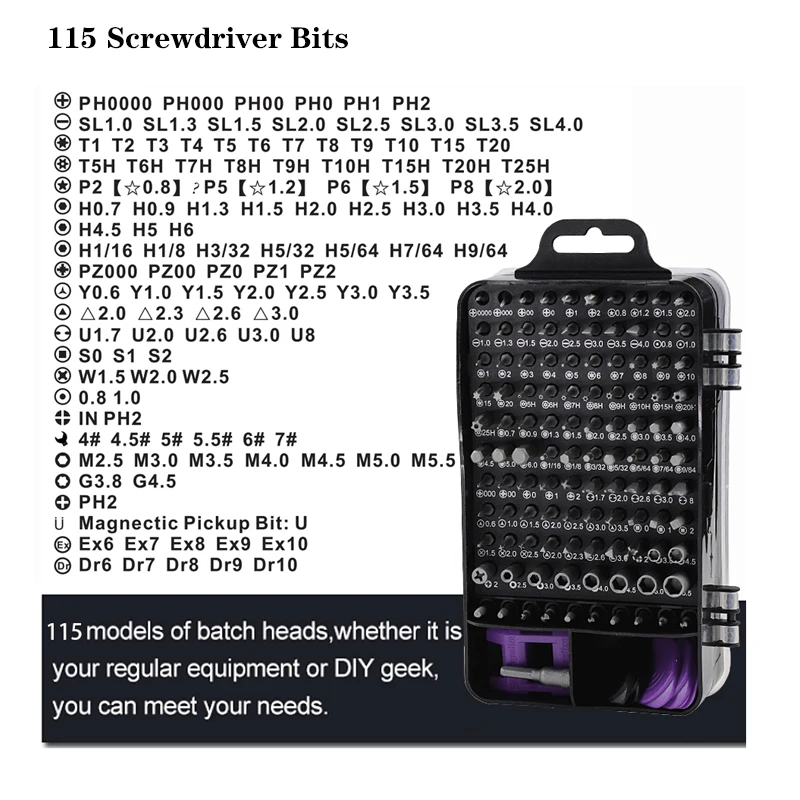 115-in-1 Precision Screwdriver Set - Image 3