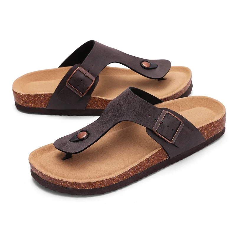 Crestar Cork Suede Mules Slippers For Women Fashion Men Clogs Shoes Classic Cork Antislip Outdoor Slippers With Arch Support - Image 13