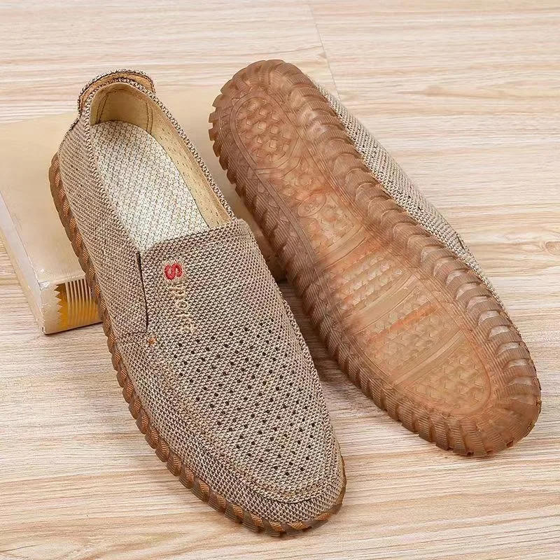 Men S Mesh Shoes Summer Hollow Out Breathable Casual - Image 3