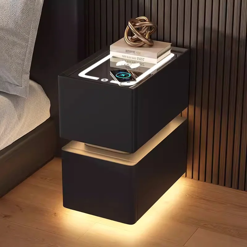 Creative 25cm Smart Bedside Table With Sensor Light Nordic - Image 12