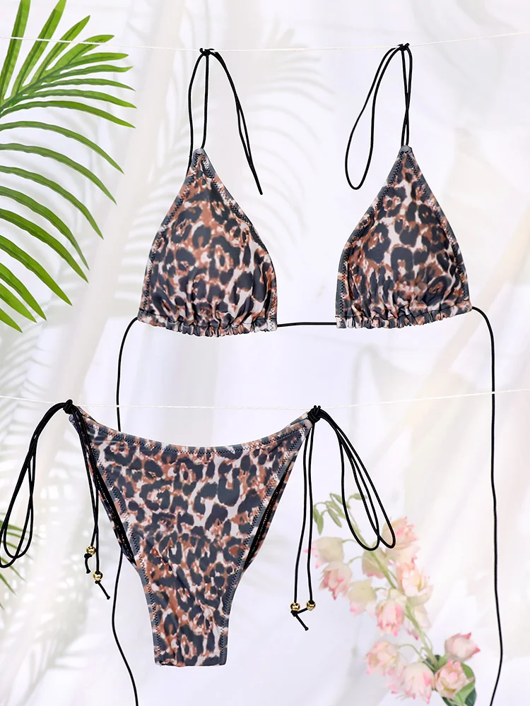 Miyouj New Bikini Triangle Swimwear Leopard Two Piece Suit - Image 8