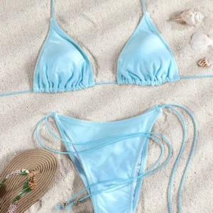 Miyouj New Bikini Triangle Swimwear Leopard Two Piece Suit