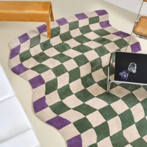 Modern Style Bedroom Decor Bedside Carpet Thicken Trendy Art