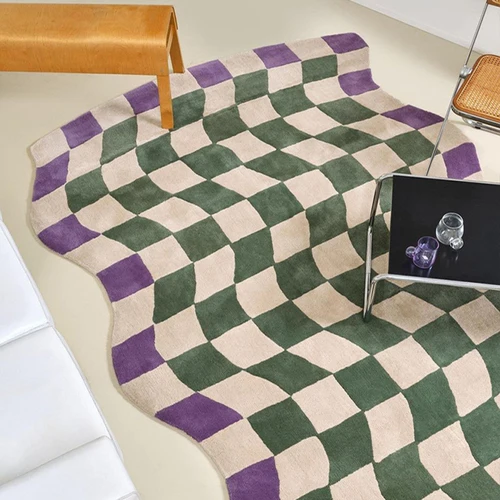 Modern Style Bedroom Decor Bedside Carpet Thicken Trendy Art