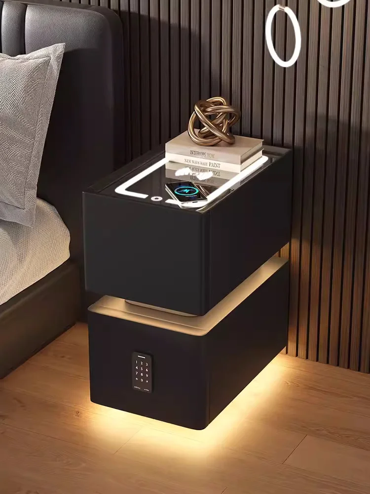 Creative 25cm Smart Bedside Table With Sensor Light Nordic - Image 4