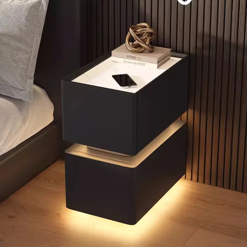 Creative 25cm Smart Bedside Table With Sensor Light Nordic - Image 10