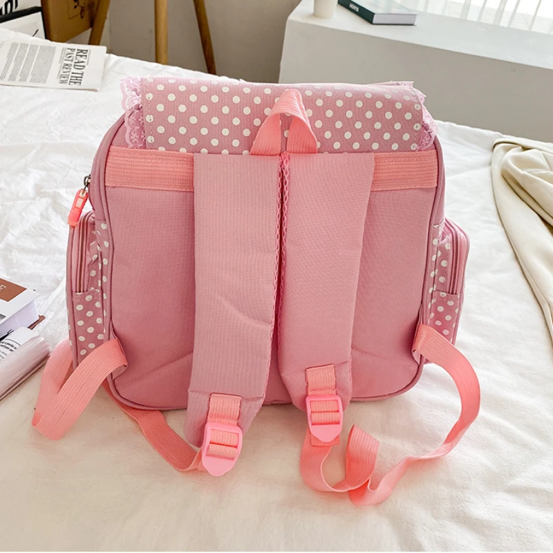 Pink Girl Embroidery Strawberry Children S Schoolbag Student Birthday - Image 4