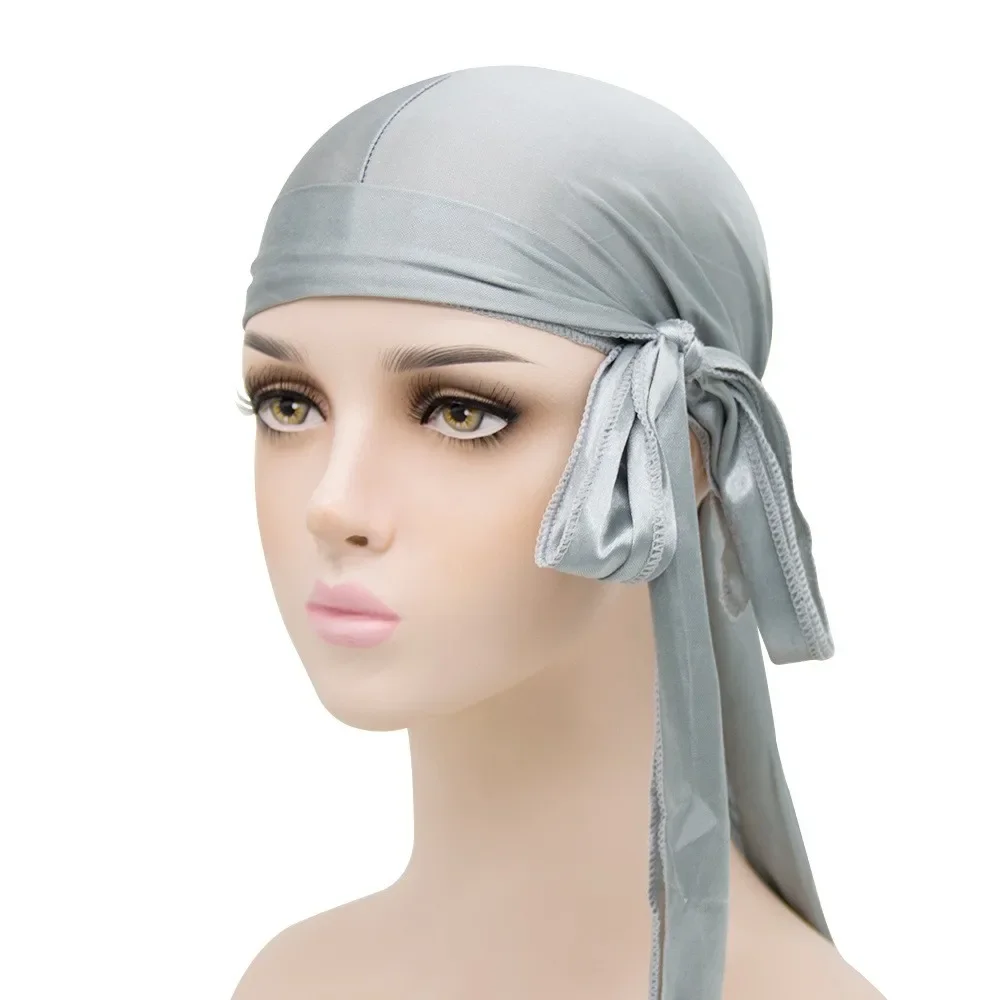 Unisex Satin Durag Bandana – Extra Long Tail - Image 34