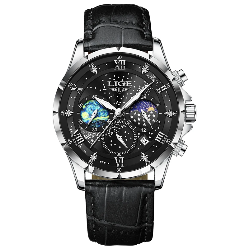 Men's Leather Strap Quartz Watch – Classic - Image 9