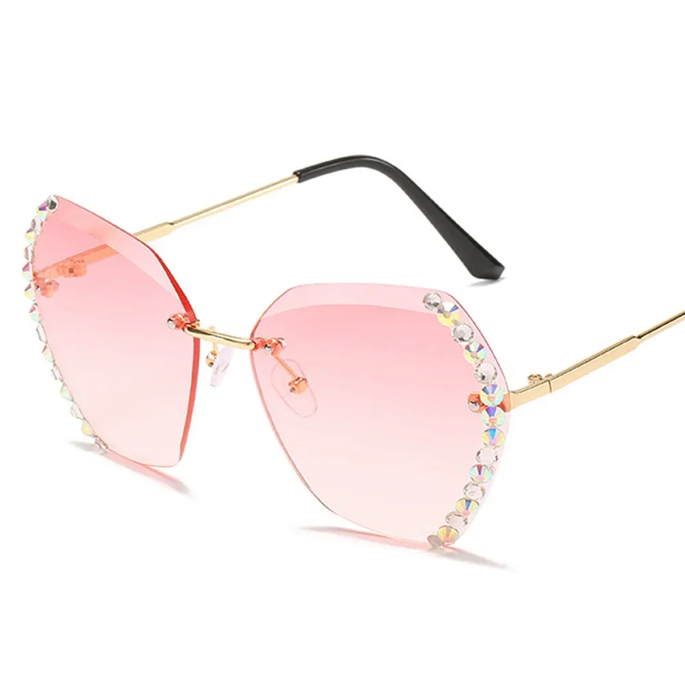 Oversized Rimless Sunglasses - Image 5