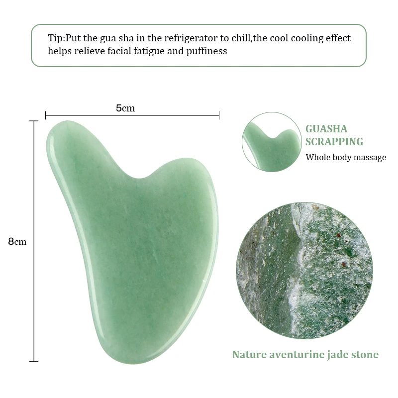 Natural Rose Jade Gua Sha Gouache Scraper Massager for Face Body Facial Skin Lifting Wrinkle Remove Beauty SPA Care Tools - Image 8
