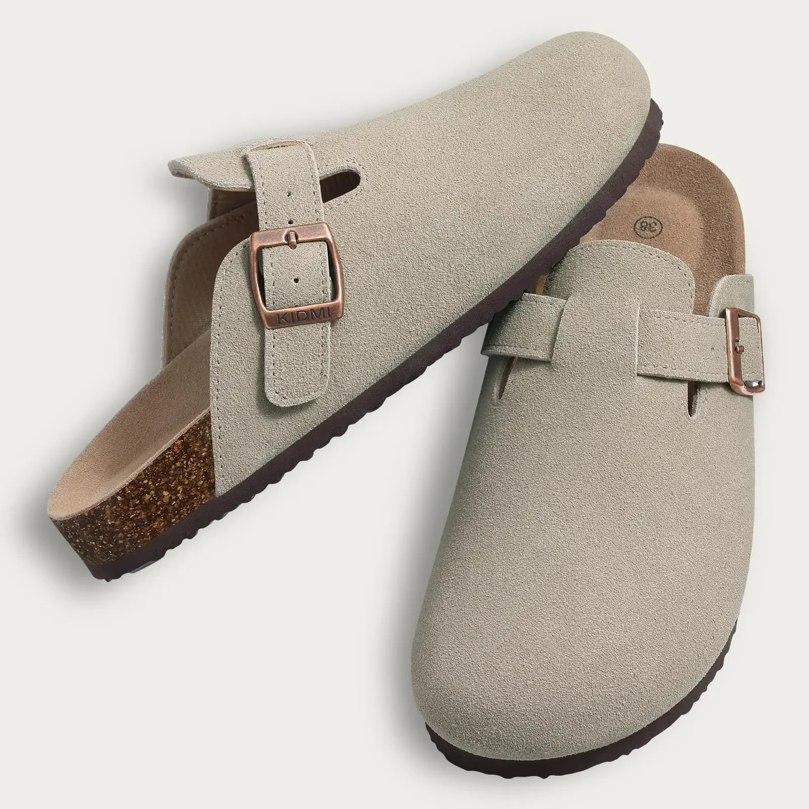 Crestar Cork Suede Mules Slippers For Women Fashion Men Clogs Shoes Classic Cork Antislip Outdoor Slippers With Arch Support - Image 22