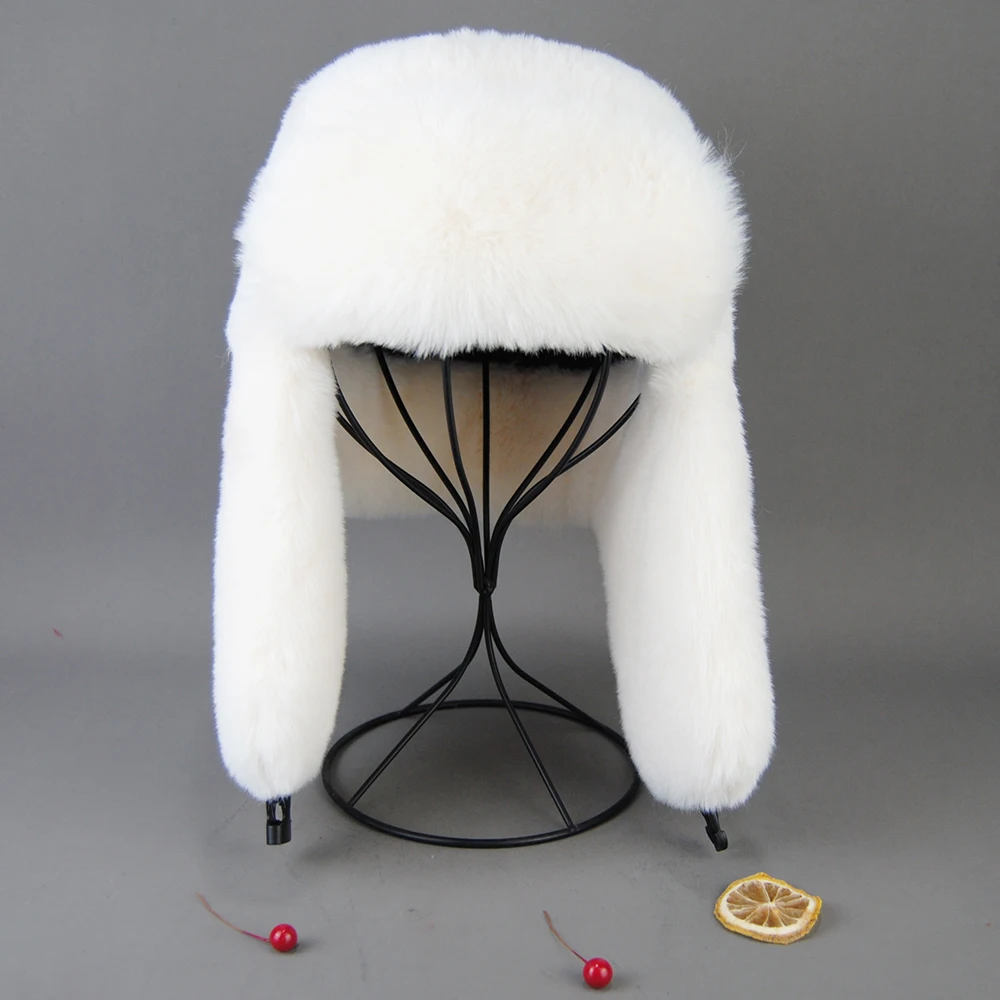 Winter Russian Man Woman White Skin False Rex Rabbit - Image 2