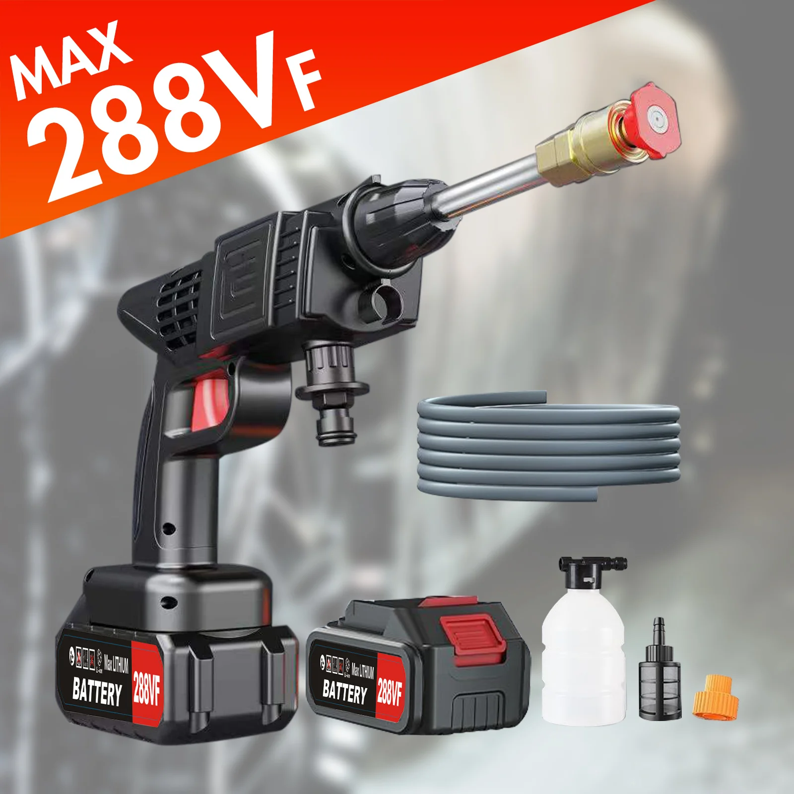 Portable Cordless Car High Pressure Washer Water Wash Cleaner