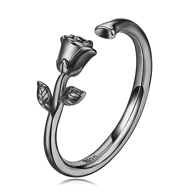 Bamoer 925 Sterling Silver 3d Thorns And Rose Adjustable - Image 8