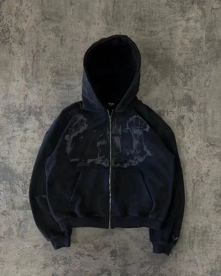 Man Hoodie Y2k Goth Streetwear Men Hip Hop Streetwear - Image 5