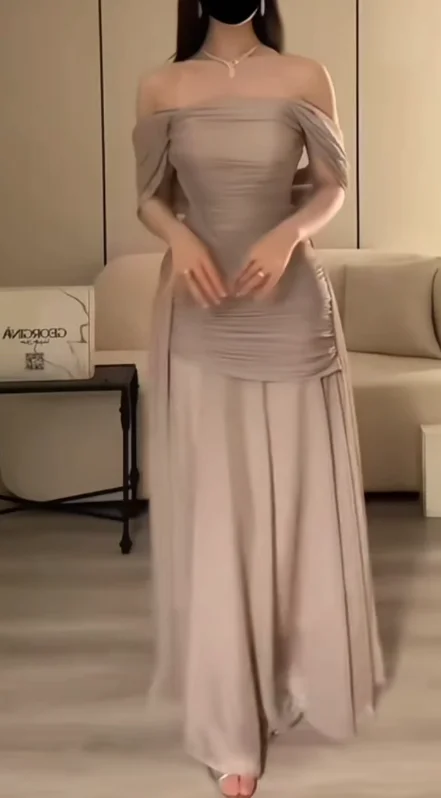 Arabia Dubai Modern Women S Long Velvet Dresses For - Image 2