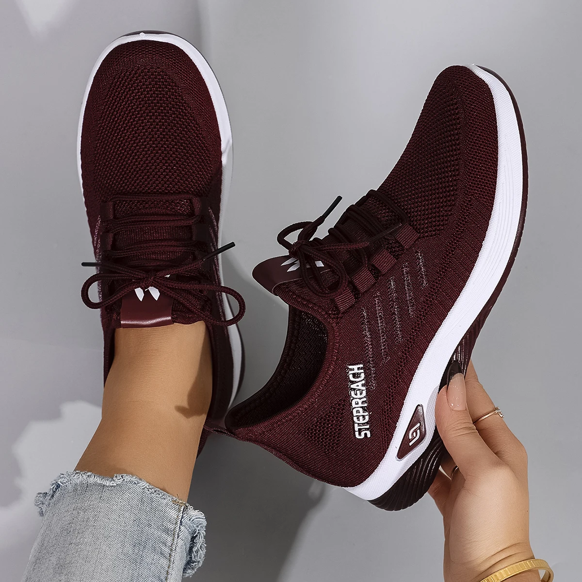 Women's Breathable Mesh Flat Shoes - Image 4