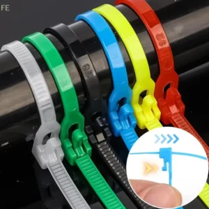 Reusable Cable Ties – 100pcs Color Pack