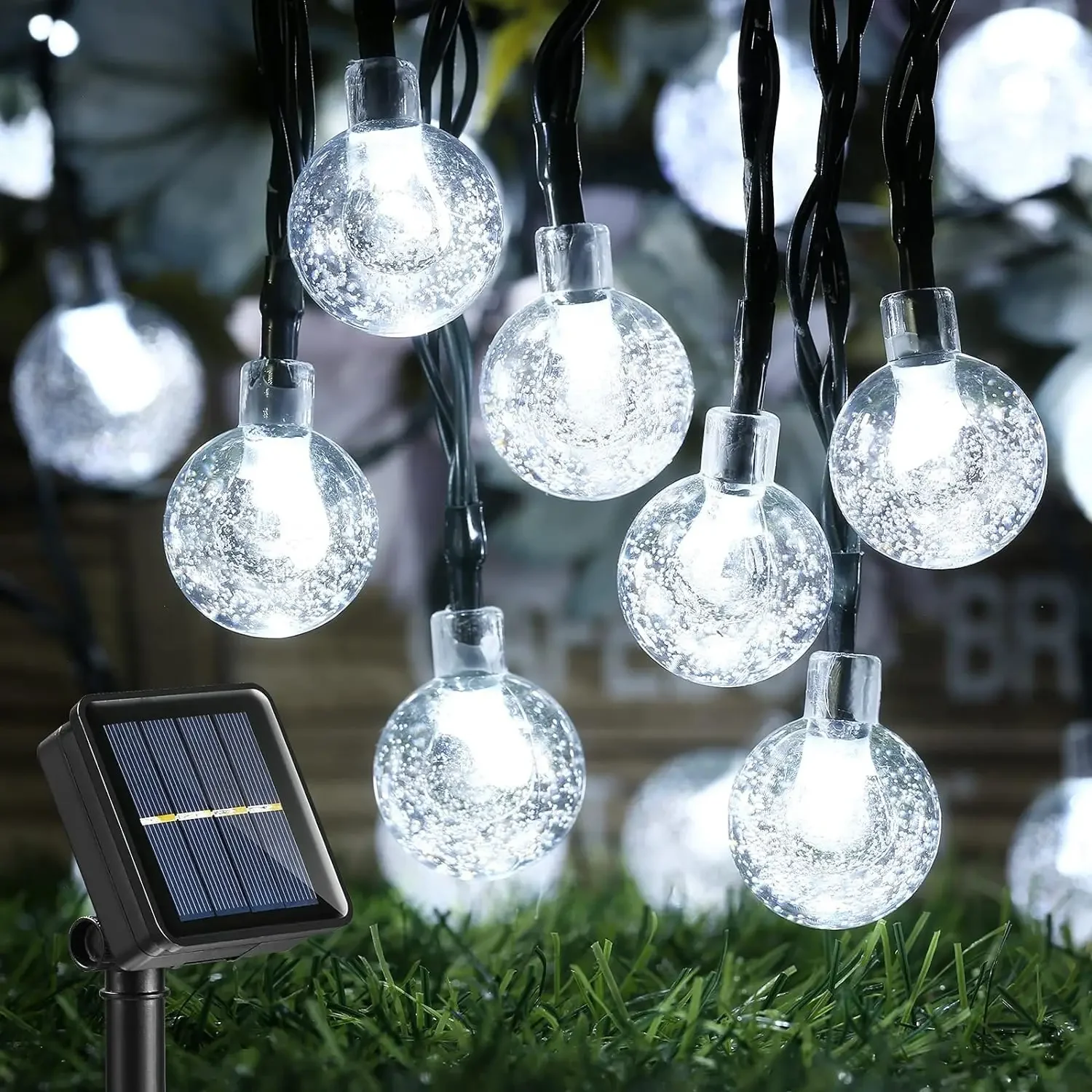 Solar Crystal Globe String Lights Outdoor Waterproof Fairy Light Christmas Halloween Party Decor Lights for Garden Balcony Patio - Image 7