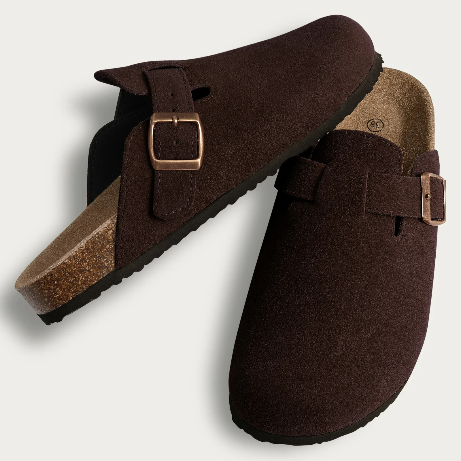 Crestar Cork Suede Mules Slippers For Women Fashion Men Clogs Shoes Classic Cork Antislip Outdoor Slippers With Arch Support - Image 20