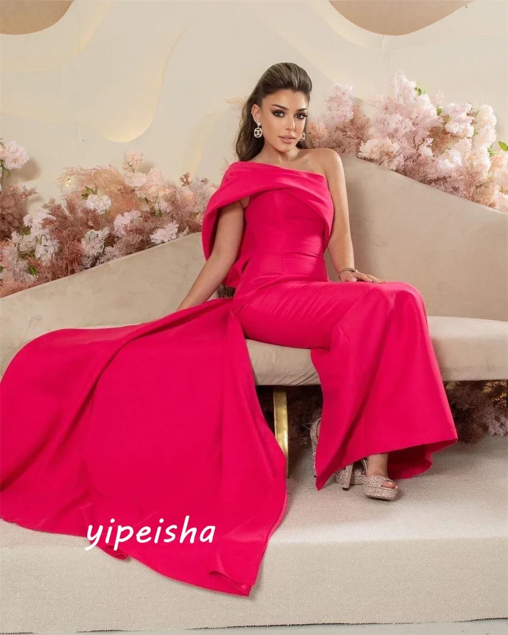 Customized Classic Exquisite Modern Style Formal Ball One-shoulder Long - Image 3