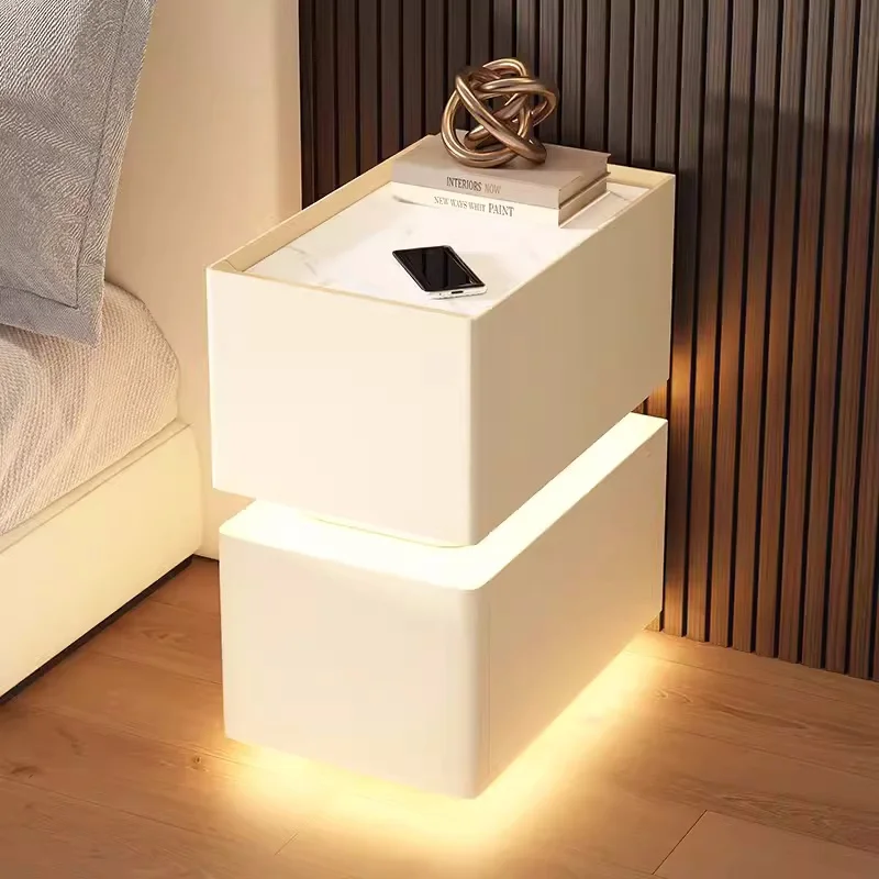 Creative 25cm Smart Bedside Table With Sensor Light Nordic - Image 6