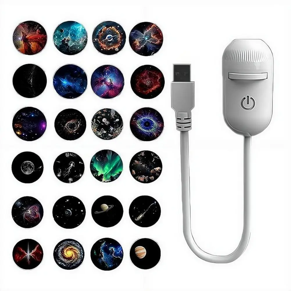Mini Galaxy Star Projector Two In One Night Light Home Background Atmosphere Light Bedroom Car Decoration Children's Gift - Image 6